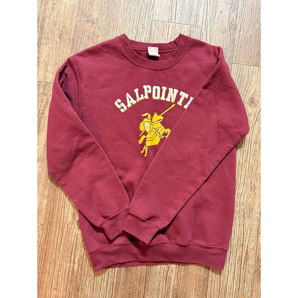 Gildan Heavy Blend Maroon Salpointe Graphic Print Crewneck Sweatshirt Men’s S